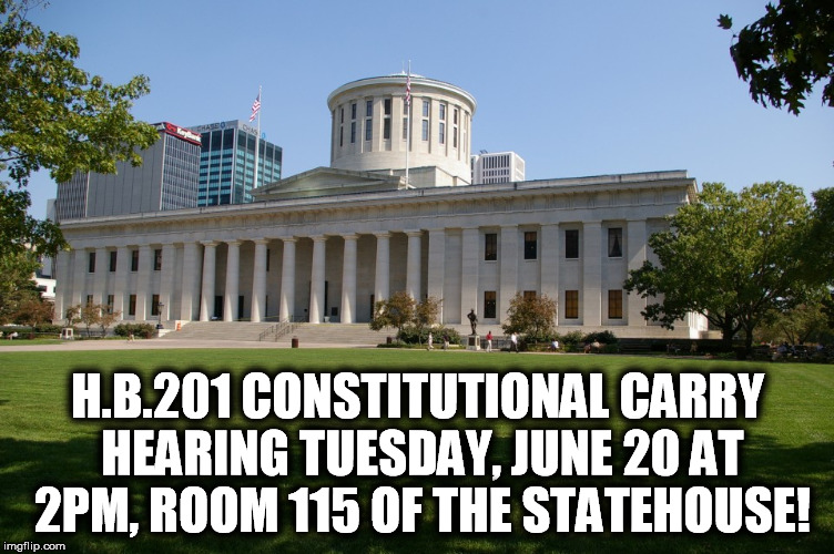 Constitutional Carry Hearing this TUESDAY: Let’s Pack the House!