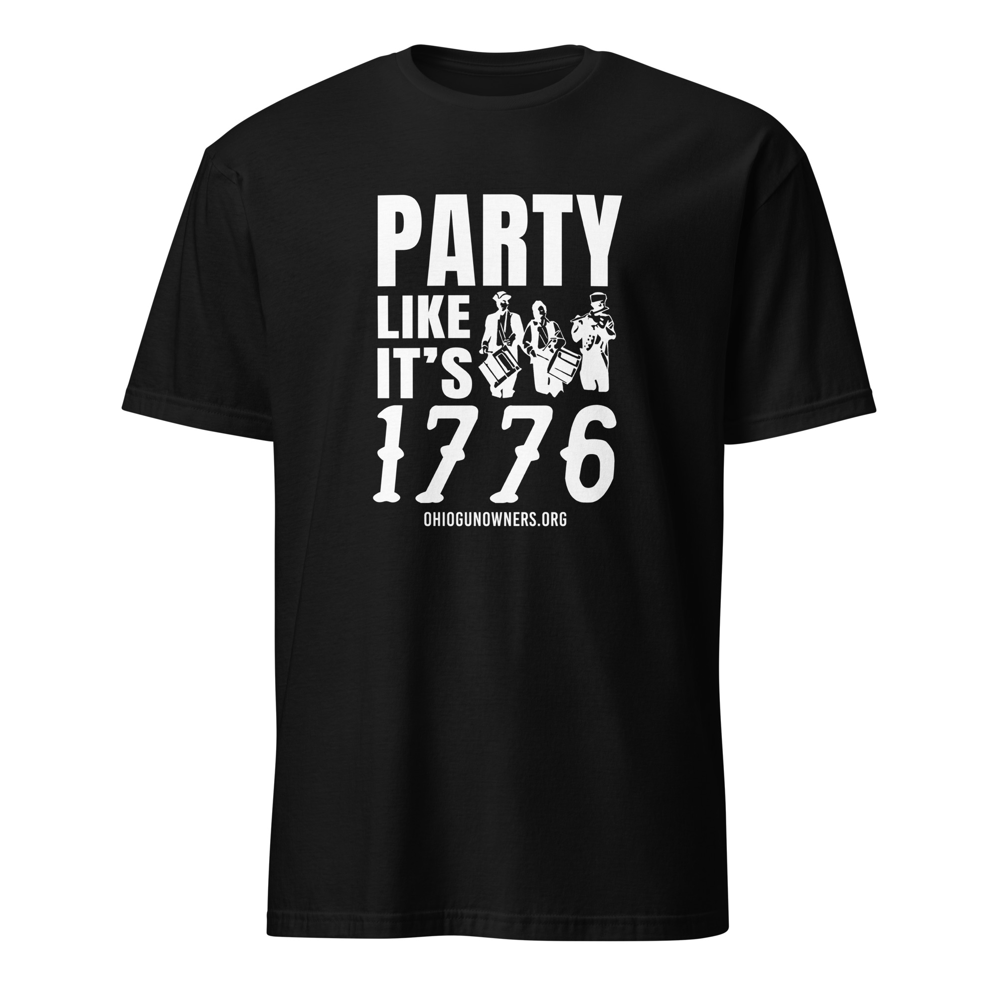 Supersoft – Short Sleeve – White Text – “Party Like It’s 1776” - Image 2