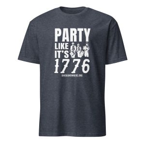 Supersoft – Short Sleeve – White Text – “Party Like It’s 1776”