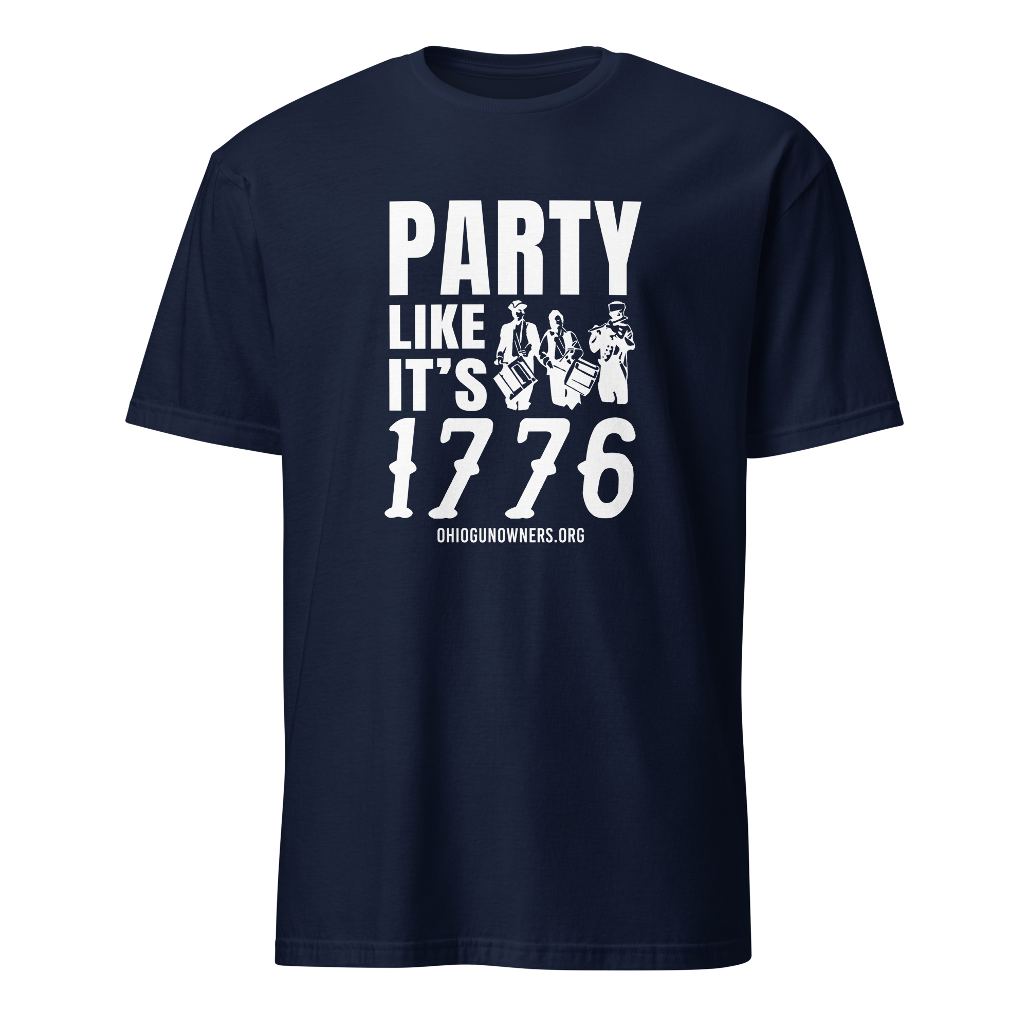 Supersoft – Short Sleeve – White Text – “Party Like It’s 1776” - Image 3