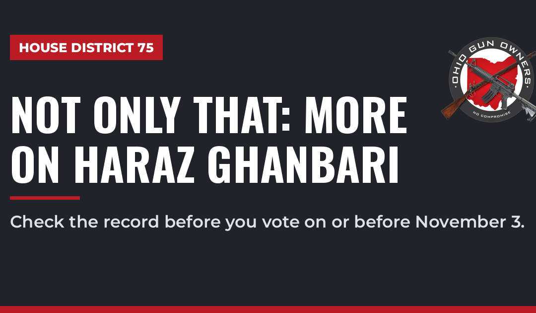 House District 75: More on Haraz Ghanbari’s Gun Rights Record